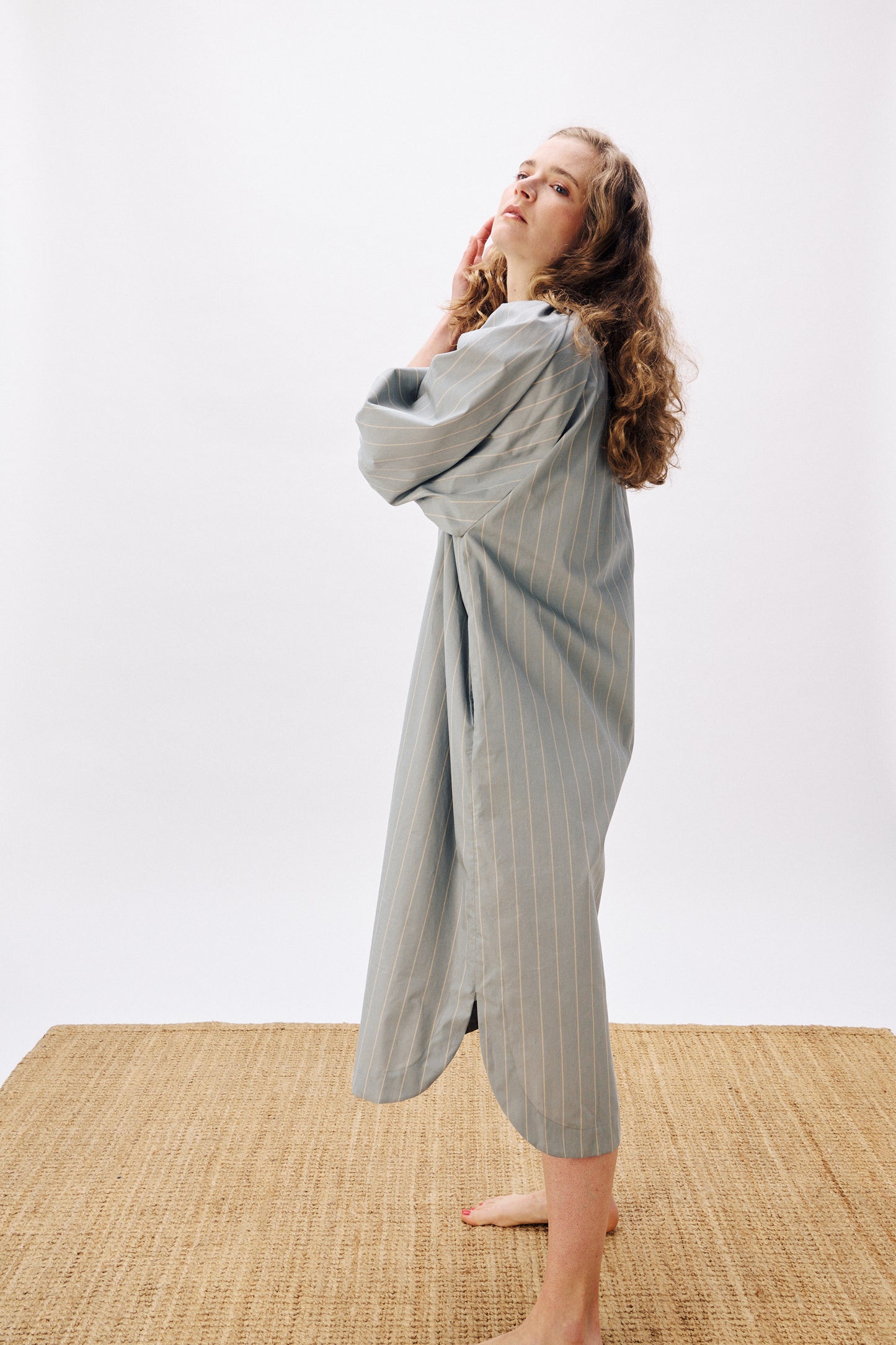 Kaftan Hyères Taubenblau